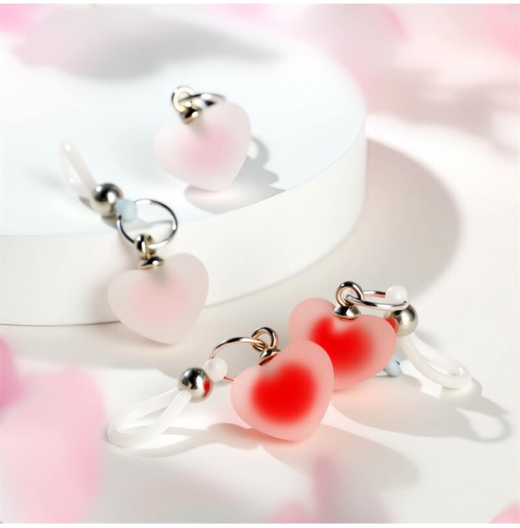 MizzZee - Heart Nipple Clamps (Pink) MizzZee - Heart Nipple Clamps (Pink)